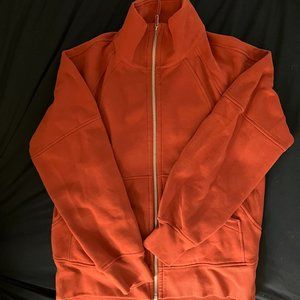 Dark Orange Zip-Up Lululemon Sweatshirt